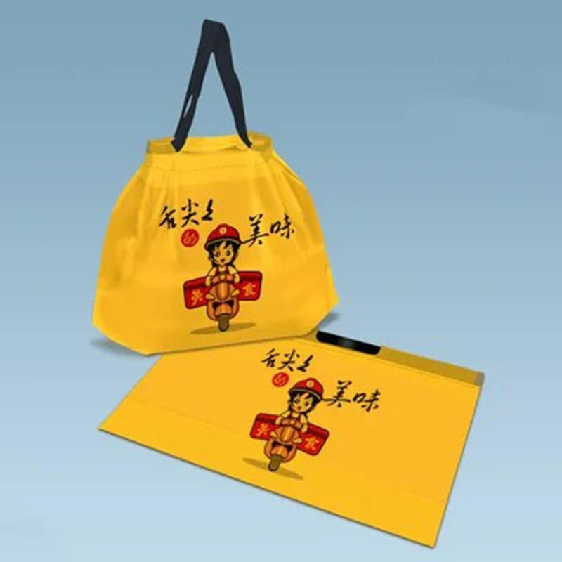 50 шт., толстая пластиковая упаковка с завязками вишни, сумка на вынос с завязками, зеленая, синяя, с ручными ручками, сумки для фруктов, мультяшный медведь, комплект, карман