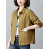 Повседневная тонкая куртка для женщин весна-осень 2025 новая для женщин среднего и пожилого возраста топы с длинным рукавом рубашка
