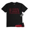 12 Flu Игра 2025 Черная футболка Varsity Red Совпадение FAM