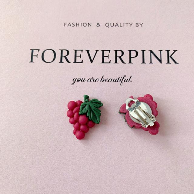 Милые серьги-гвоздики с фруктами, клубникой, для женщин, сладкие летние корейские украшения для ушей с бананом, персиком, виноградом, ананасом, смолой, подарки на вечеринку