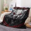 Red-Eyed Wolf  Print Flannel Blanket, High quality Comfortable for All Seasons, Home Decor, Warmth and Comfort