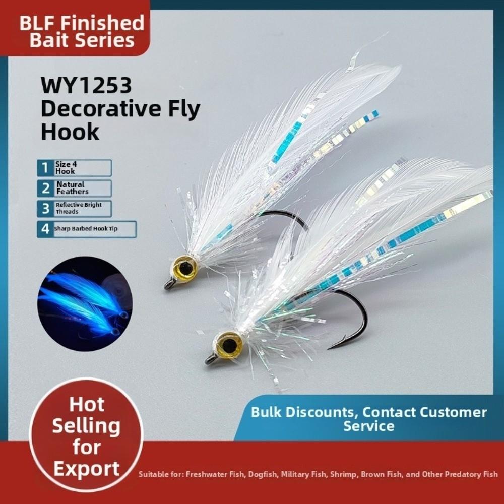 4pcs Lightweight Streamer Fly Lure Long-Lasting Fishing Flies Set Fly Fishing Lure River Fishing