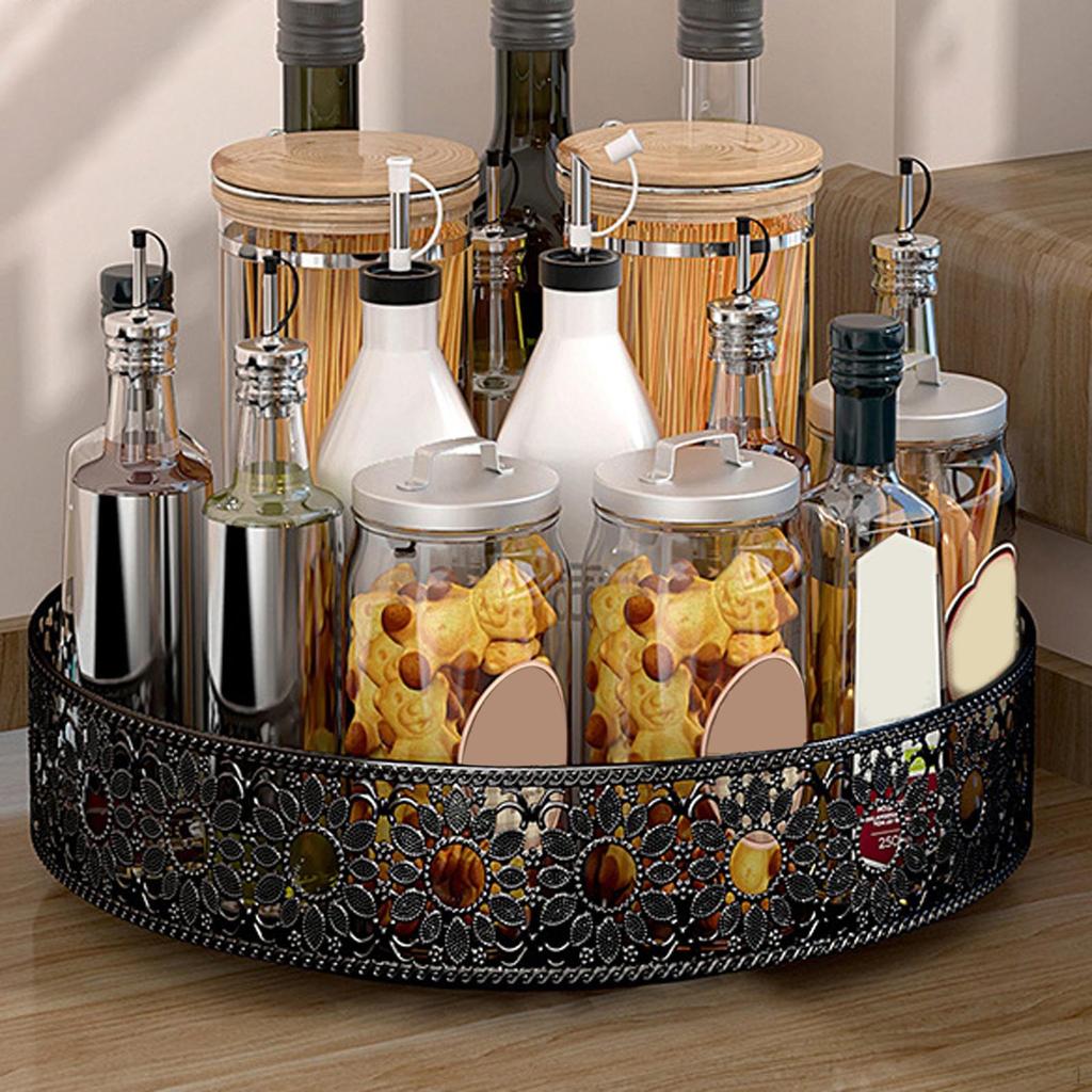 Поворотный поднос для ванной комнаты, подставка для специй, кухонная столешница для столовой
