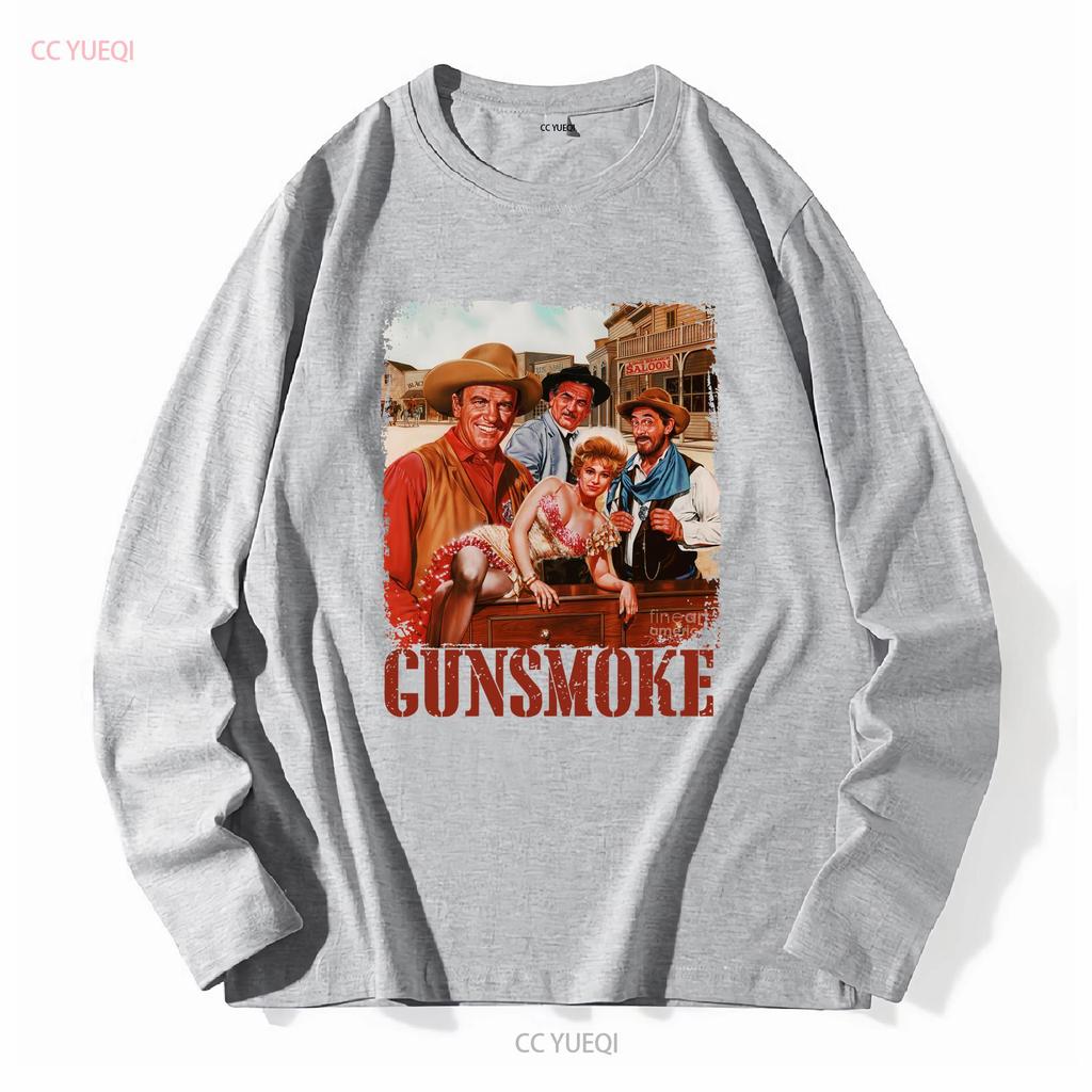 Gunsmoke Американский Телесериал Ретро Футболка Новая винтажная Стильная дизайнерская одежда Слегка удобный Топ для Повседневной Носки