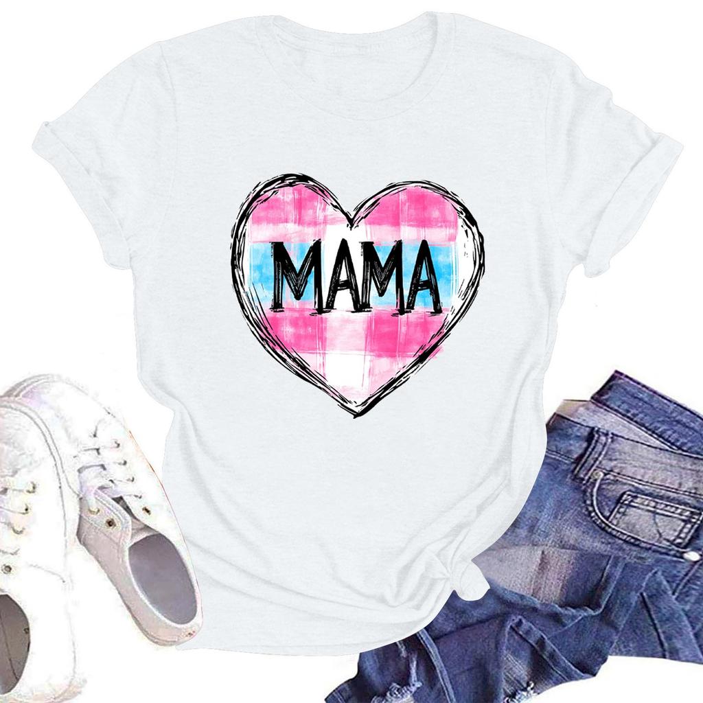 Женская повседневная футболка с круглым вырезом и короткими рукавами с принтом