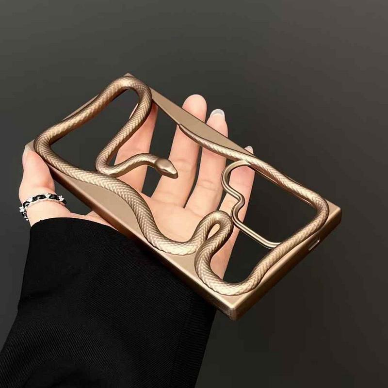 3D Змеиное покрытие Мягкий силиконовый чехол для телефона для Samsung S25 Ultra и других - Ударопрочный, Полый дизайн в нескольких цветах