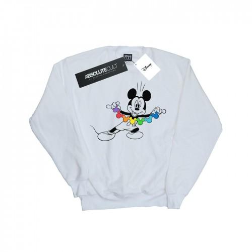 Disney Mens Mickey Mouse Rainbow Chain Sweatshirt
