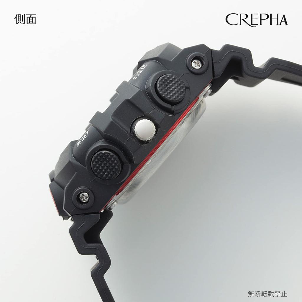 [Clefa] Цифровые мужские часы Ana с секундомером, водонепроницаемые, с уретановым ремешком, черные TS-AD252-RD