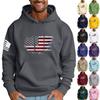 Мужская свободная толстовка с капюшоном и принтом флага, мужская повседневная модная спортивная толстовка