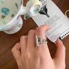 Регулируемый размер Арт Деко Геометрическое кольцо Ретро Плетение Кольцо Женское Инс Крутое Холодный Ветер Банджи Кольцо на указательный палец