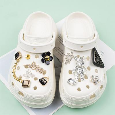 Очарование для обуви, булавки «сделай сам», блестящие милые медведи, новинка, милое украшение, пряжка для обуви с отверстиями, набор подвесок, аксессуары, подарок для детей для мальчиков и девочек