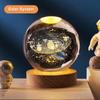 Moon Lamp Galaxy Lamp 3 Inch 7 Color Changing Clear Crystal LED Moon Light USB Charging Saturn
