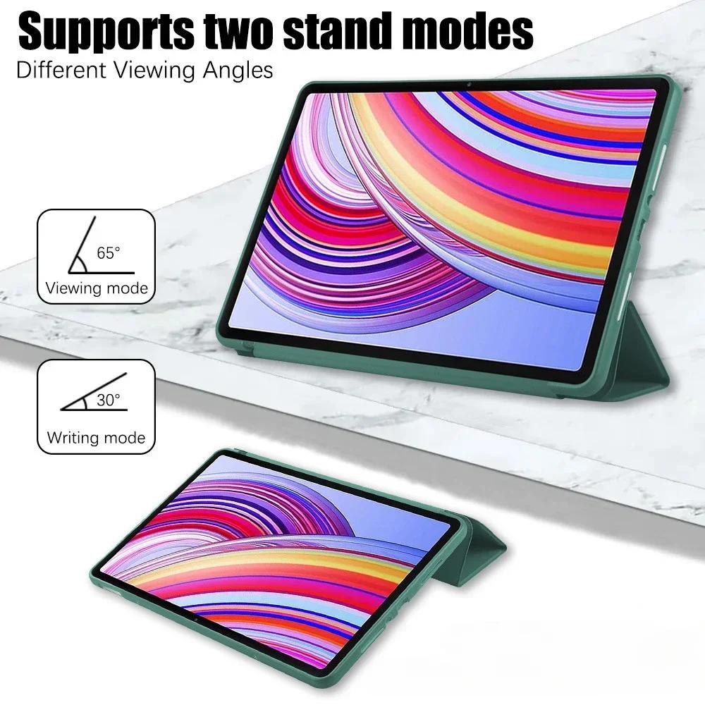 Чехол для Redmi Pad Pro 12,1 дюйма, складная подставка, магнитный, мягкий силикон, задняя крышка из ТПУ, для Redmi Pad Pro Poco Pad 12 1