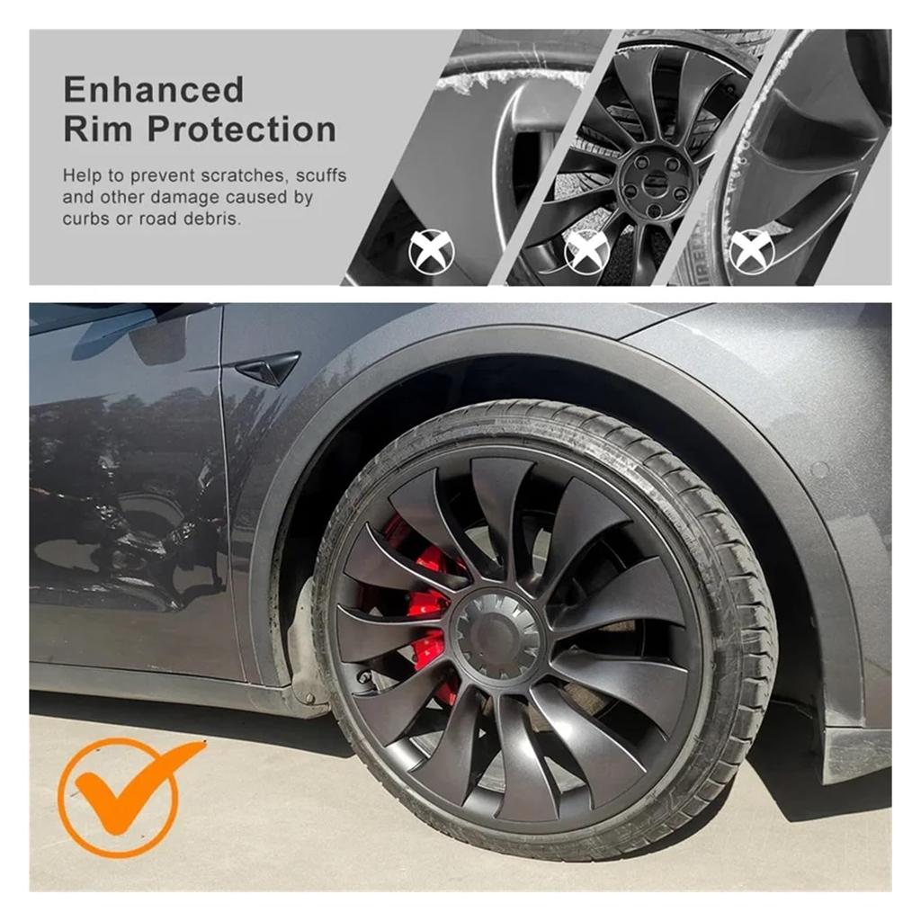 21" Wheel Hub Protection Tesla Model Y Performance Rim Patch Protector ABS Wheel Cover