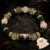 Colorful Beads Beaded Bracelet Elastic Ancient Castle Pumpkin Bracelet Pumpkin Bracelet  Halloween