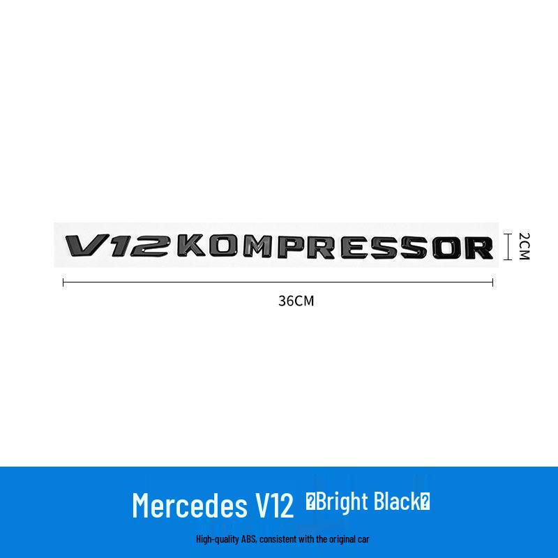 Mercedes V12 V6 V8 Kompressor Turbo Fender Emblem Sticker
