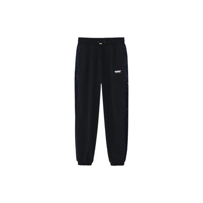 Li Ning Fitness Series SS22 Зауженные свободные спортивные длинные брюки женские брюки черные AYKS020-1