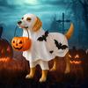 Хэллоуин Украшение Собака Держит Миску-Тыкву Статуя Привидения Причудливая Фигурка Питомца Внутреннее Наружное Украшение