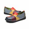 Fashion Women's Ladies Female Woman Mother Shoes Flats Genuine Leather Loafers Moccasins Mixed Colorful Non Slip On Plus Size 42