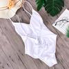 Women Solid Bikinis Sexy Bandage One Piece Backless Swimsuit Female Bathing Suits Bodysuit Beach Wear New Swim Suit Mono