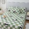 Cotton Bed Sheet  Cartoon Panda Animals Printed Double Top King Sheets for Girls Boys Kids Single Queen King Size Bed Linen
