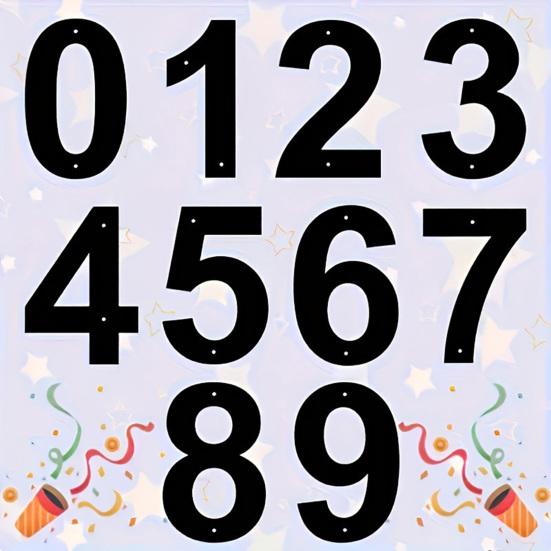 Decorative Address Numbers 3D House Number for Outside, Modern 0-9 Floating Numbers, Wall Mount Weather-proof Metal Sign Door, Mailbox,