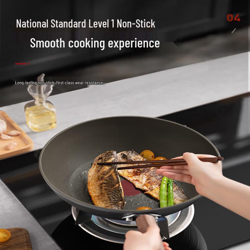 Supor Non-Stick Stir-Fry Pan with Red-Spot Heat Control (32cm)