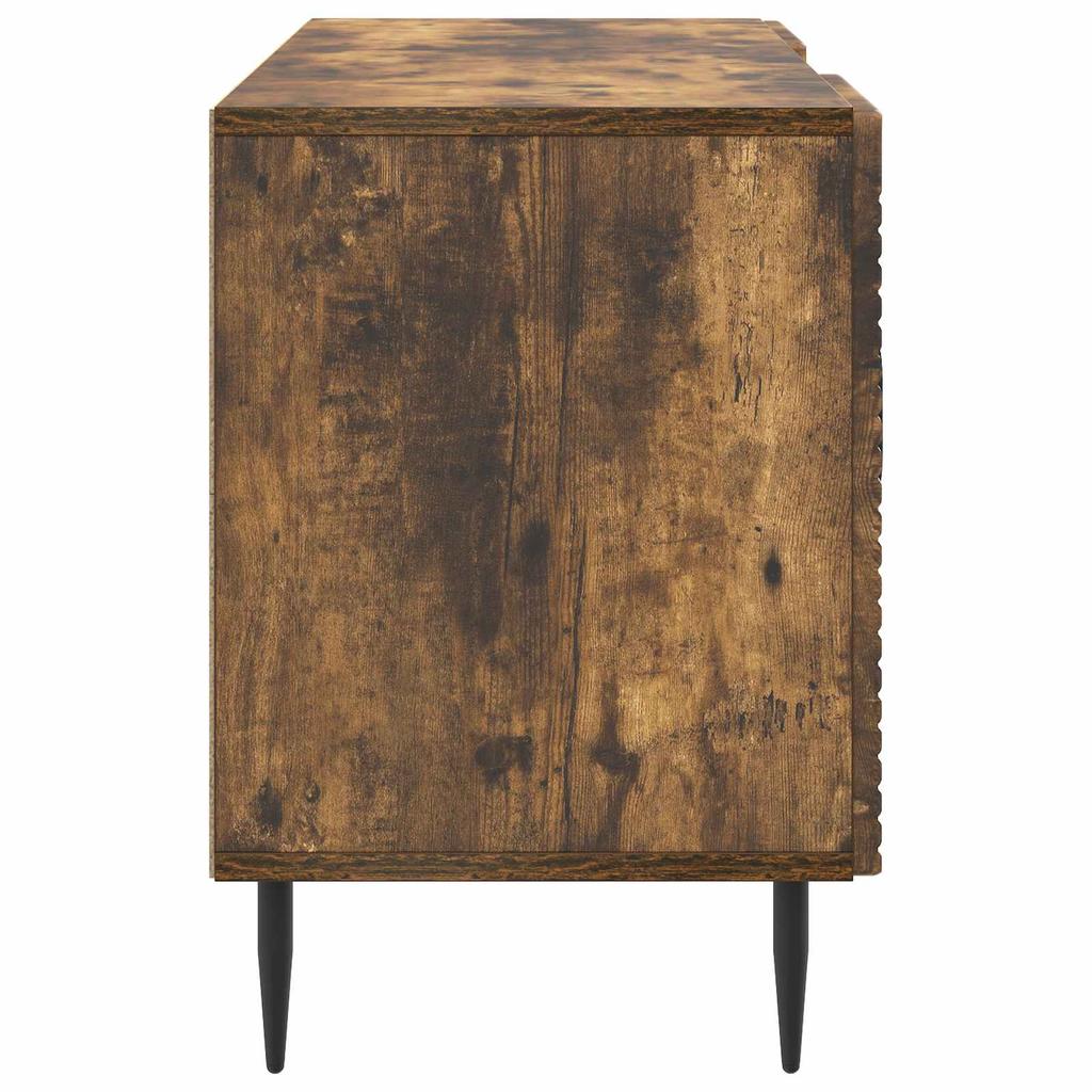 TV Stand Smoked Oak 102 x 34.5 x 50 cm Particleboard