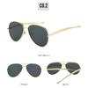 Retro aviator sunglasses with double bridge, steampunk style, vintage driver sunglasses, cycling sunglasses