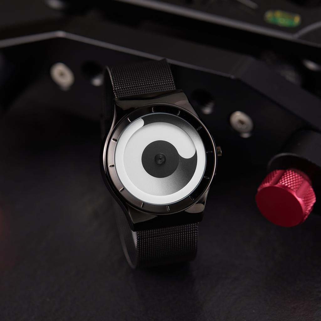 Модные трендовые мужские часы, персонализированный креатив, без стрелок, звездный вихрь, круглый циферблат, кварцевые часы, relojes para hombres