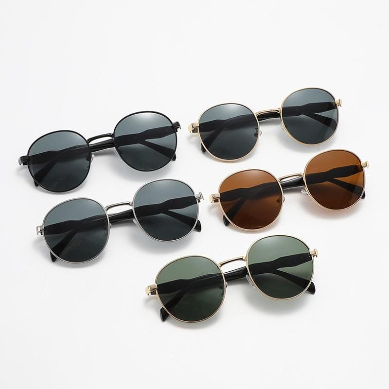 5pcs Vintage Korean Round Frame Sunglasses Women Multicolored Trendy Fashion Male Female Eyewear UV400