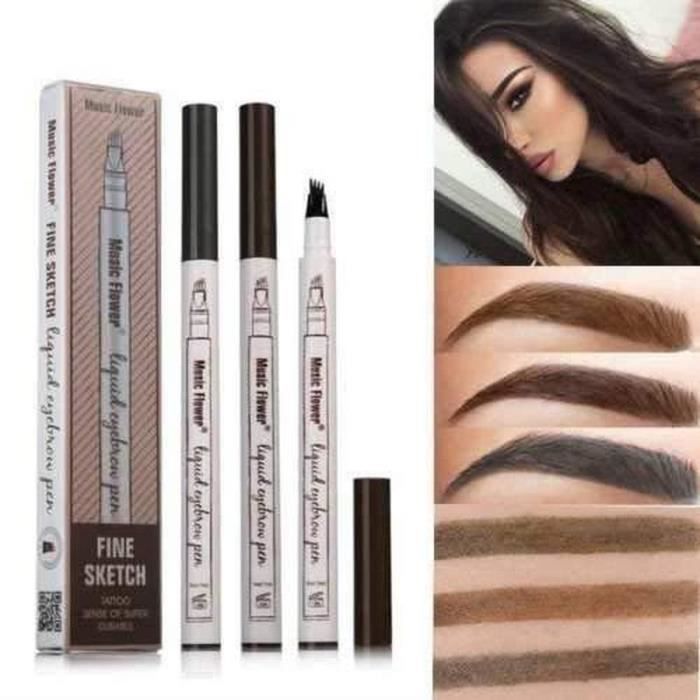 Lsport04327-Eyebrow Pencil - Music Flower Eyebrow Pencil with Eyebrow Comb, Long-lasting Tinting Eyebrow Dye,