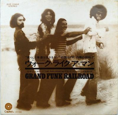 7-дюймовая пластинка GRAND FUNK RAILROAD Walk Like A Man The Railroad ECR10468PROMO CAPITOL 1973 Япония Рок Б/у