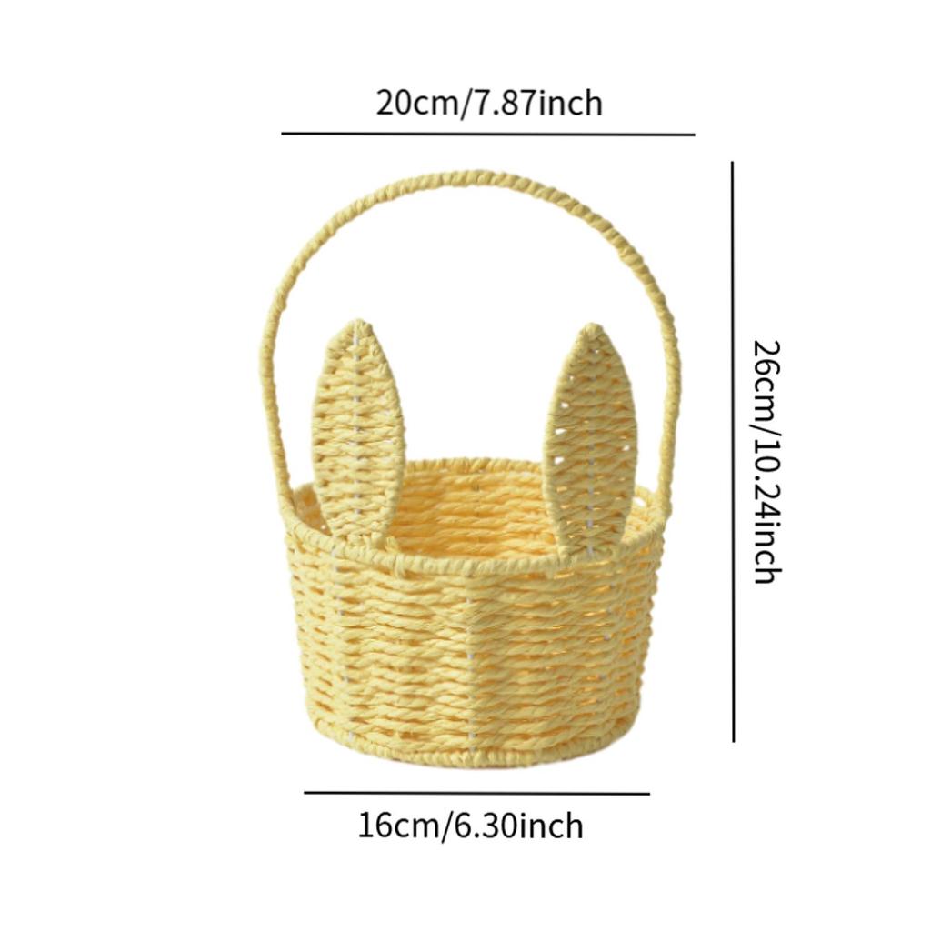 Плетеная Пасхальная корзина для детей Корзина для охоты на Пасхального кролика и яйца для демонстрации Овощные подарки на свадьбу Подарочная корзина для детского душа