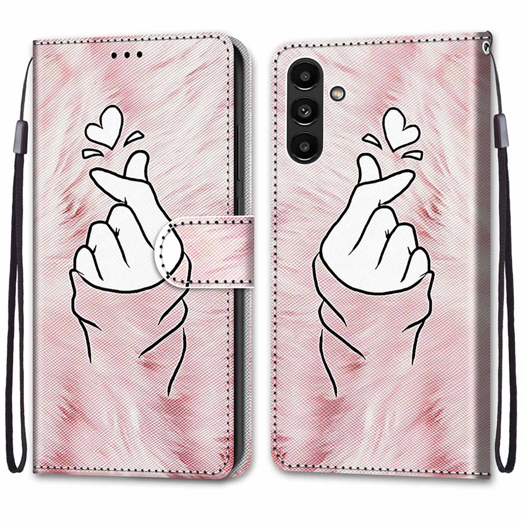 Luxury Painted Leather Case Wallet Book Style Protective Cover for Samsung Galaxy A26 A36 A16 A55 A56 A35 A24 A25 A15 A05 A05s/Samsung A15 A14 A04S