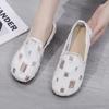 Модные льняные летние туфли на плоской подошве с коротким носком для женщин, теннисные женские мокасины с круглым носком, повседневная спортивная обувь, льняные туфли на плоской подошве 35-41