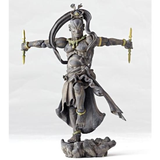 Revoltech Takeya 017EX Kongo Rikishi Unshape Wood Tone Version окрашенная фигурка без масштаба ABS&PVC