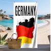 Национальная сборная Германии по футболу Печатное пляжное полотенце Быстросохнущее Мягкое полотенце Портативное Большое прямоугольное пляжное покрывало для путешествий Бассейна