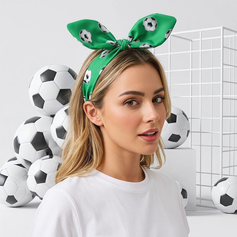 Bow Soccer Fan Hair Band Rabbit Ear Fan Cheering Hair Hoop Football Headband  Celebration