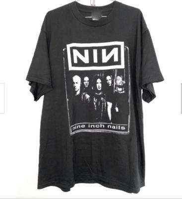 Футболка с принтом группы Nine Inch Nails 90-х Винтажный подарок для мужчин и женщин Забавная черная футболка Унисекс