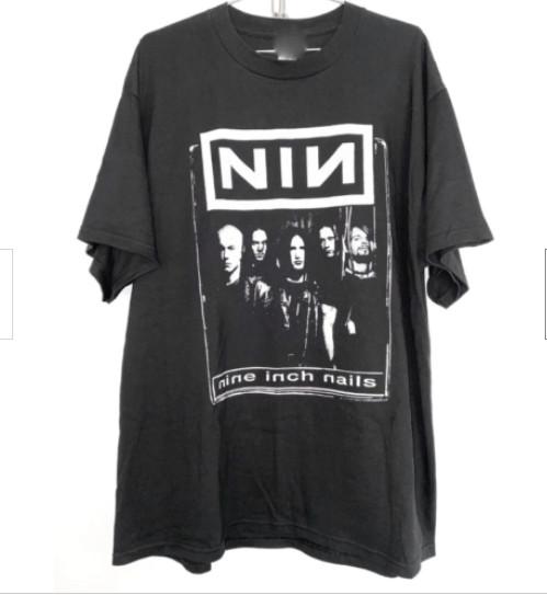 Футболка с принтом группы Nine Inch Nails 90-х Винтажный подарок для мужчин и женщин Забавная черная футболка Унисекс