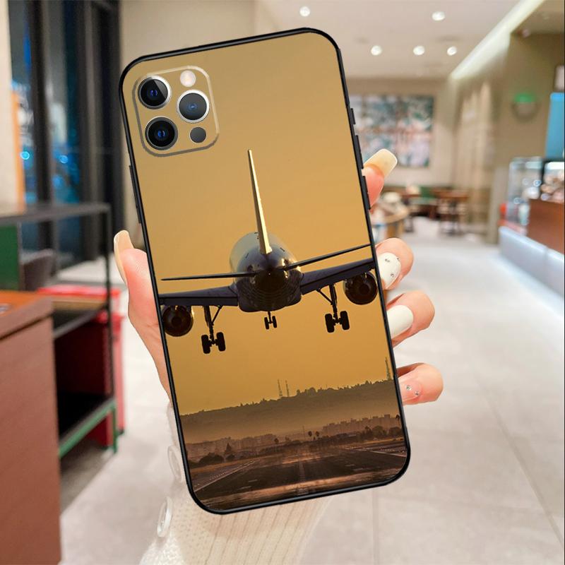 Чехол для телефона с изображением самолета для iPhone 17 Air 16 15 13 11 12 14 Pro Max mini 15 16 Plus 16e Защитный чехол