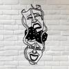 Comedy Tragedy Metal Wall Art Home Theater Living Room Decor Wall Sticker Perfect Comedy Tragedy Home Theater Decor