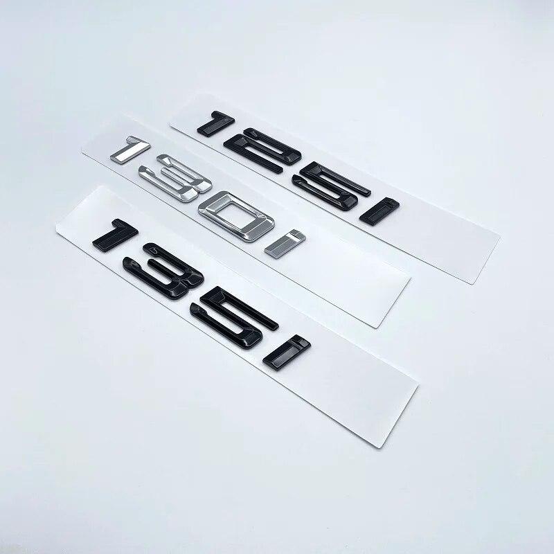 Old Font Numbers Letter 116i 118i 120i 125i 128i 130i 135i 140i Top ABS Emblem for BMW 1 Series Car Trunk Nameplate Logo Sticker