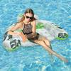 Надувной бассейн для взрослых, плавающий шезлонг из ПВХ для бассейна с подстаканником, летний пляжный шезлонг для вечеринок и водных развлечений