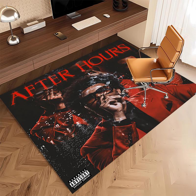 1pc The Weeknd After Hours Print Area Rug - Soft, Washable Non-Slip Indoor Mat, Living Room, Home Office Decorative Rug,Office Decorative