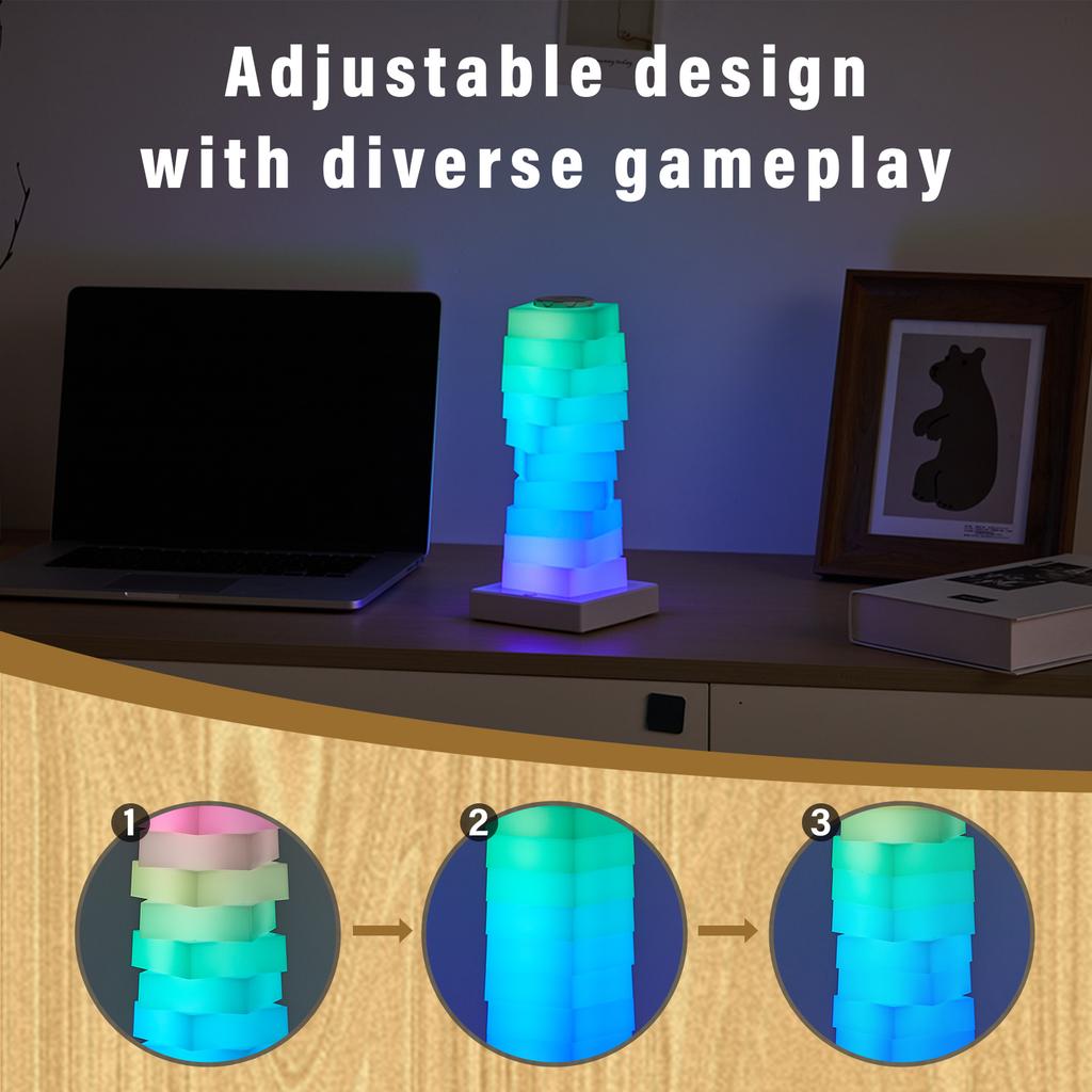 DIY color changing desk lamp RGB 16 color LED lamp bedroom bedside table decoration lamp touch switch multi-step light
