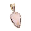 Natural Pink Opal Gemstone 925 Solid Sterling Silver Two Tone Pendant 1.50" O1B52