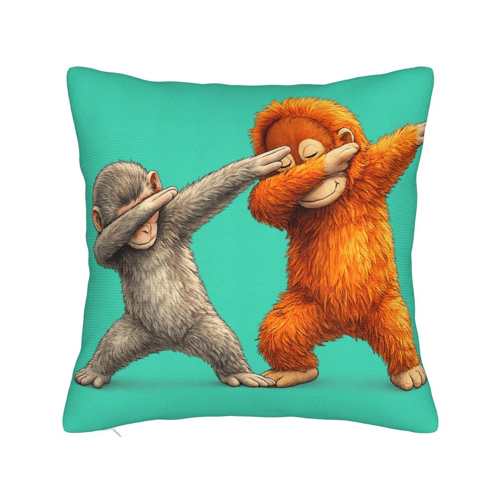 Baby Monkey Punch Cute Cuddly Little Love Pillowcases  Novelty Pillow Case For Sofa Bedroom Home Decor Soft Pillow Cover