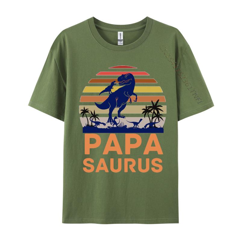 Papasaurus T Rex Dinosaur Papa Tshirt Printed On Family T Shirt Tops Tees For Unisex TeeShirt Vintage T Shirt